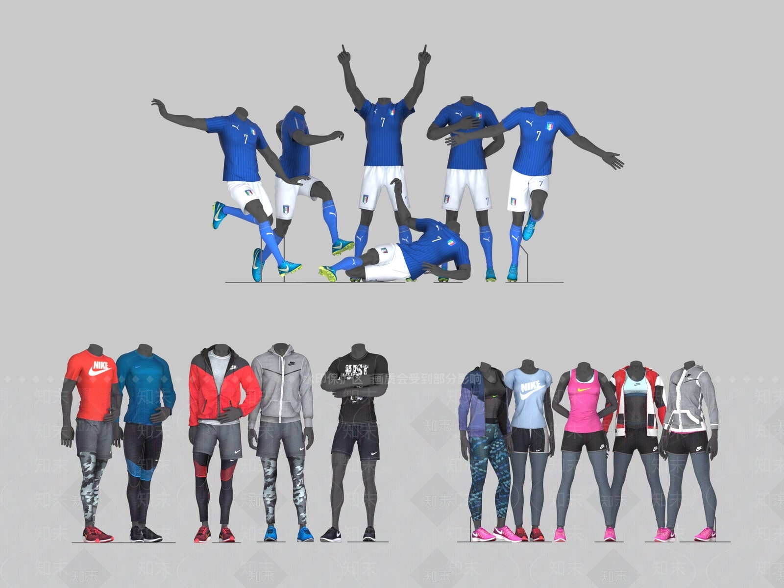 体育运动模特3D模型下载【ID:1132679580】