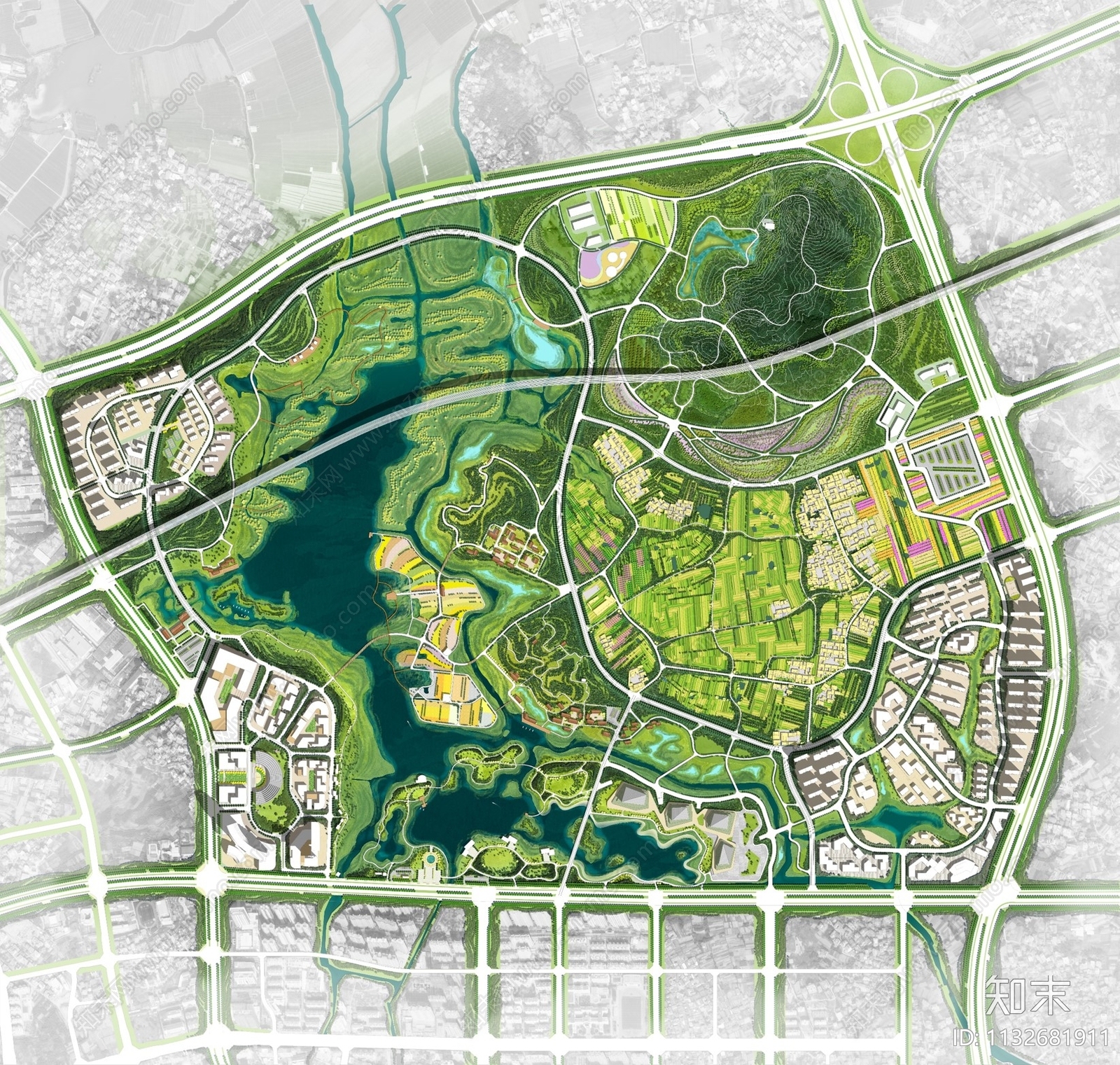 莆田某文化旅游示范区规划平面图施工图下载【ID:1132681911】