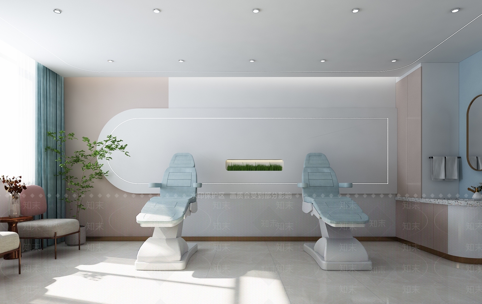 现代美容SPA店3D模型下载【ID:1132685382】