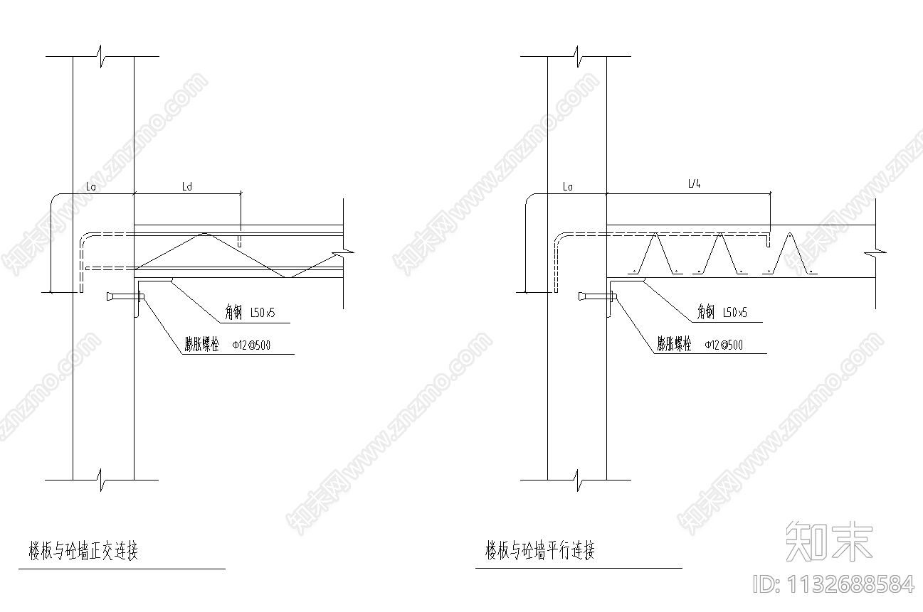 钢筋桁架楼承板构造大样cad施工图下载【ID:1132688584】