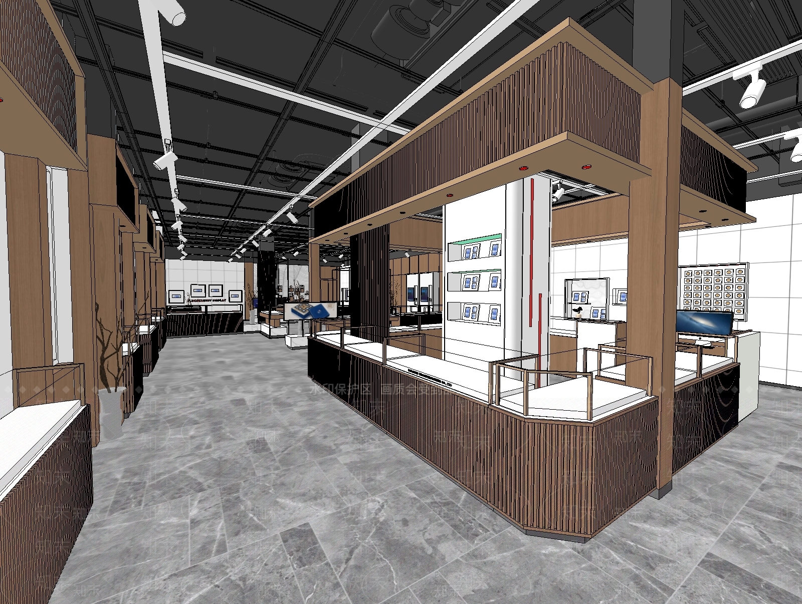 现代珠宝店SU模型下载【ID:1132690099】