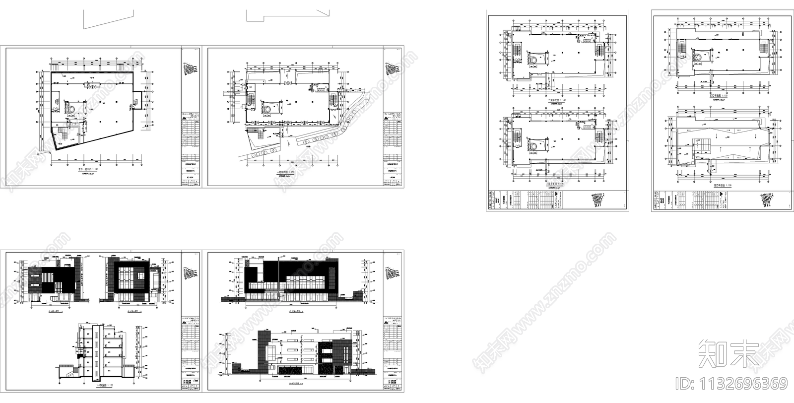 商业综合体建筑效果图cad施工图下载【ID:1132696369】