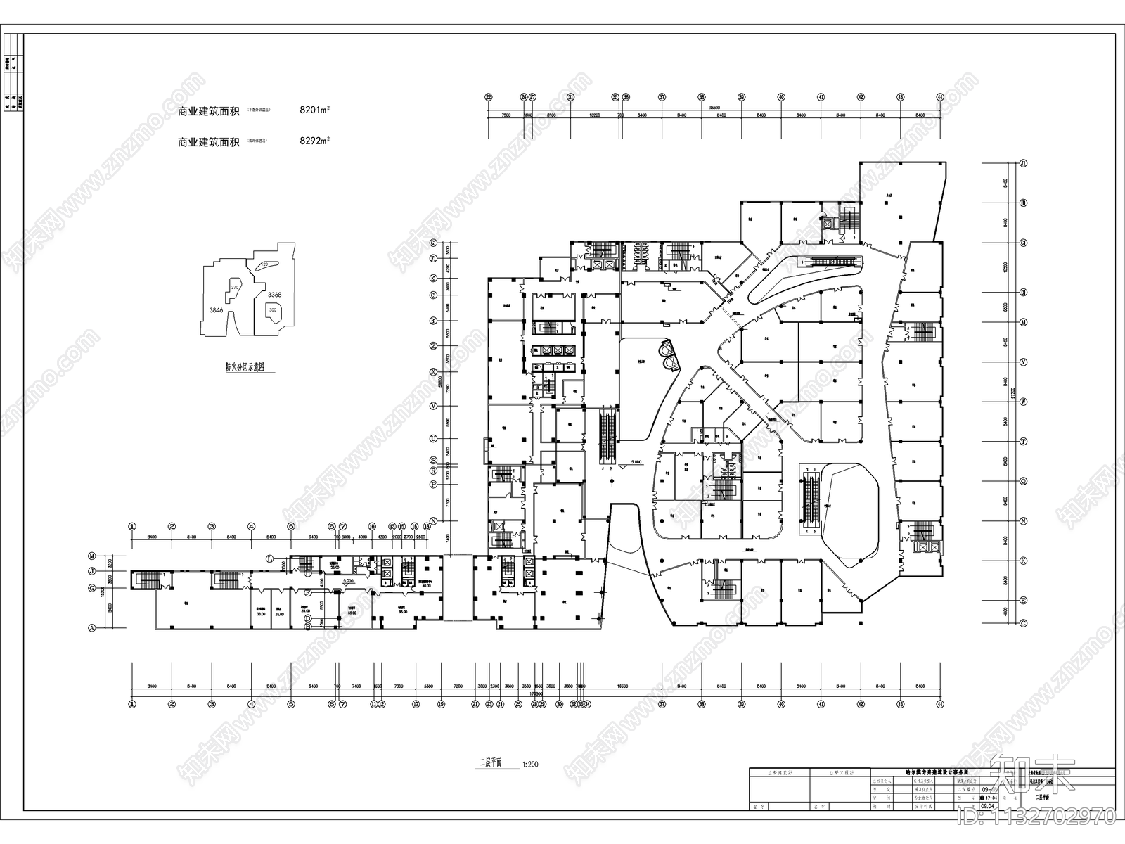 新都会商业综合体建筑cad施工图下载【ID:1132702970】