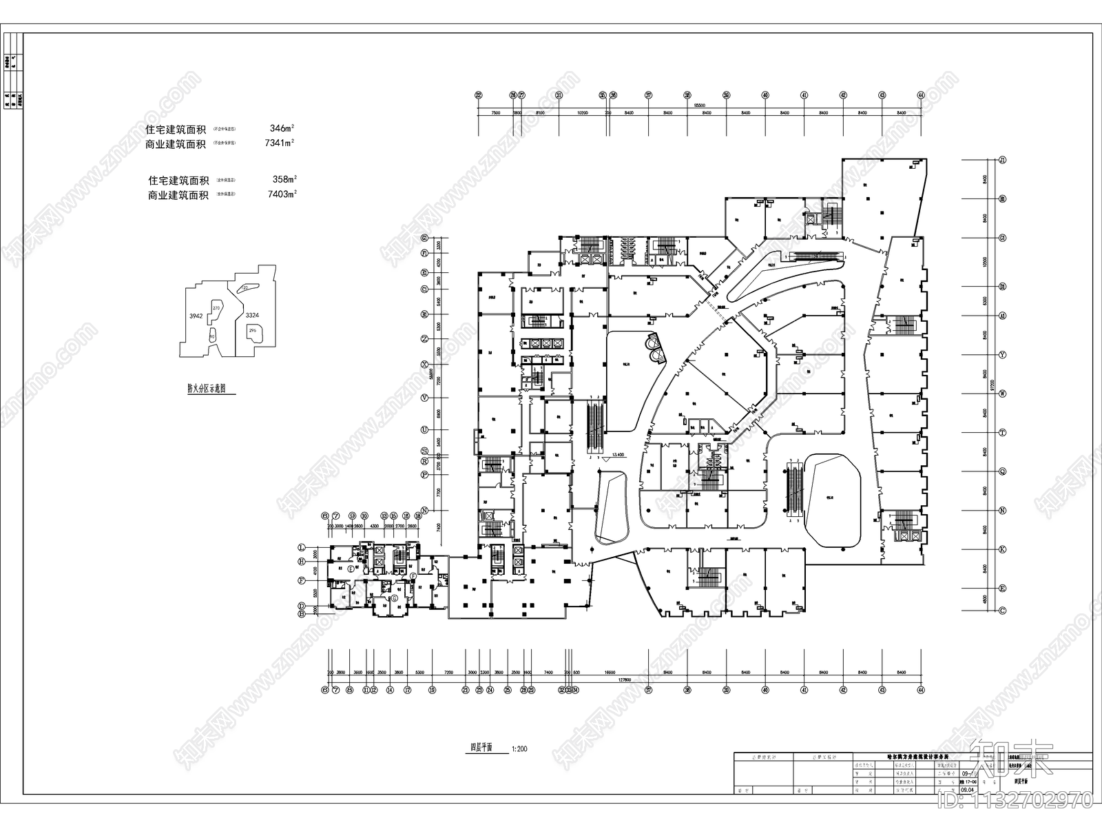 新都会商业综合体建筑cad施工图下载【ID:1132702970】