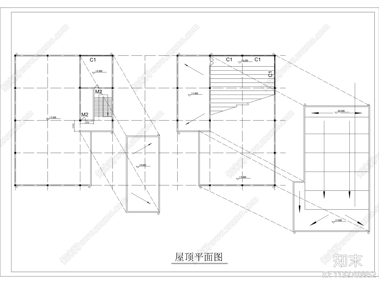 四层大学图书馆建筑cad施工图下载【ID:1132703952】