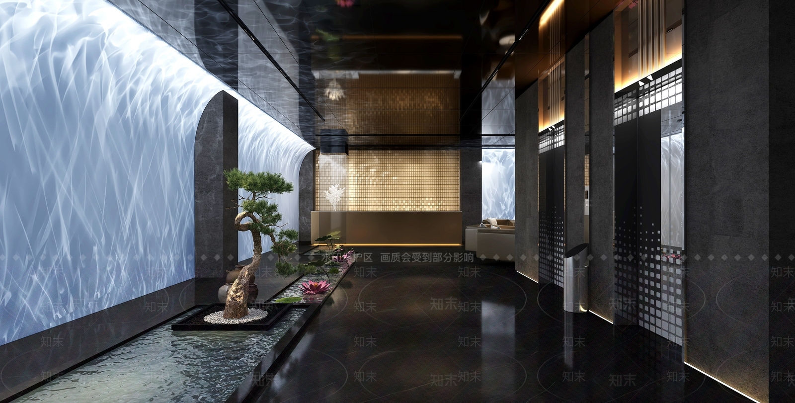 现代洗浴中心前厅3D模型下载【ID:1132706479】