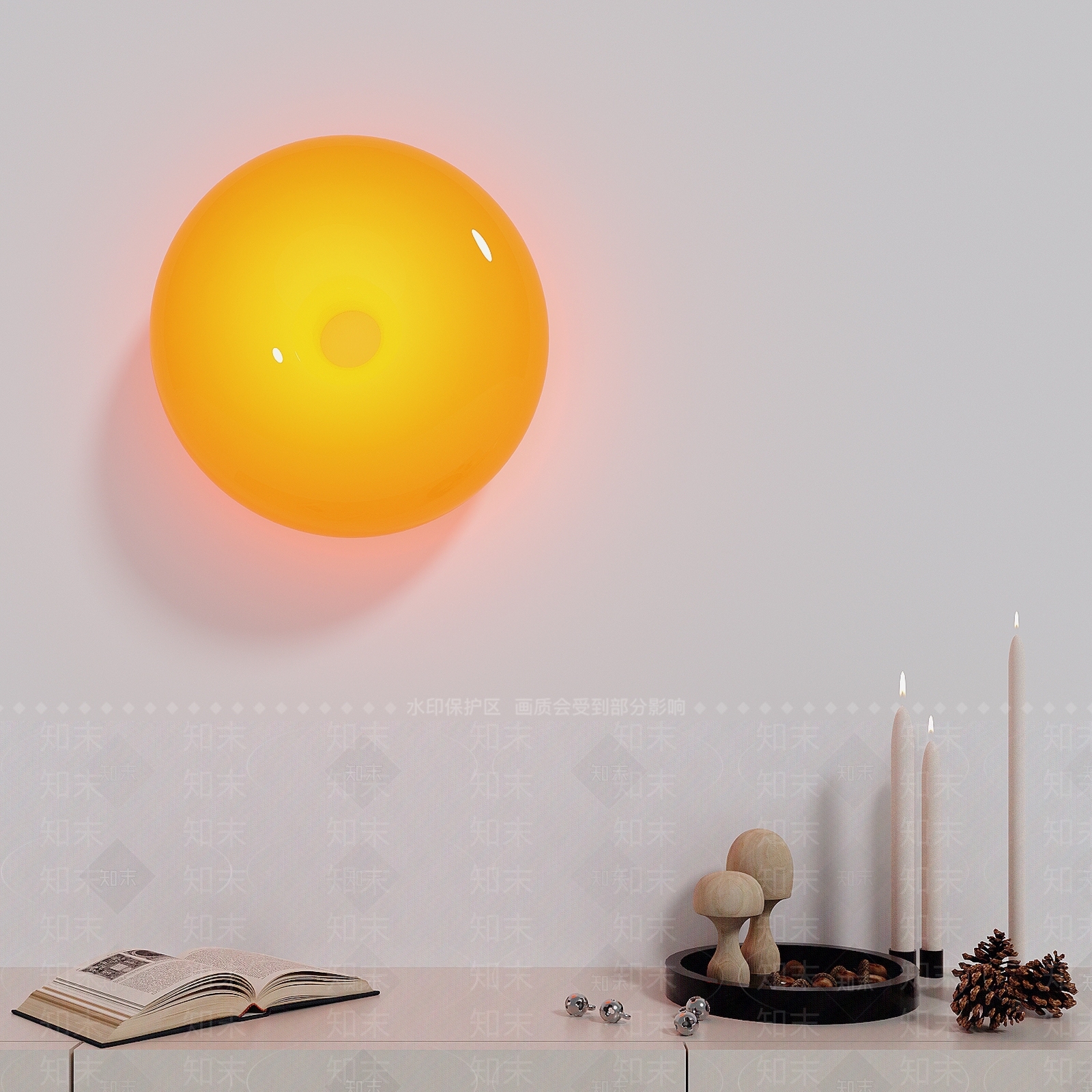 宜家现代甜甜圈壁灯3D模型下载【ID:1132706889】