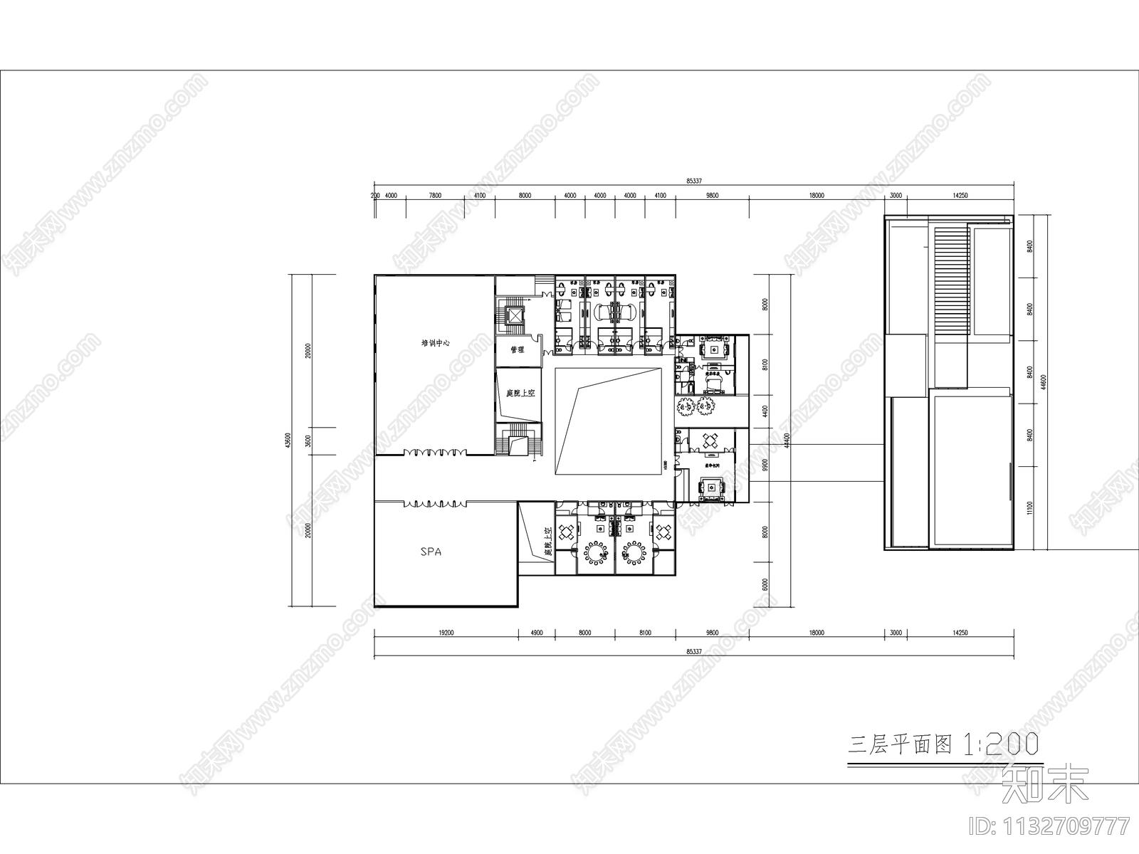 新中式民宿建筑效果图cad施工图下载【ID:1132709777】