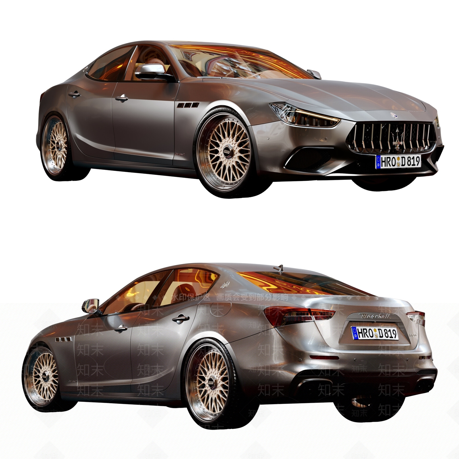 玛莎拉蒂汽车3D模型下载【ID:1132718970】