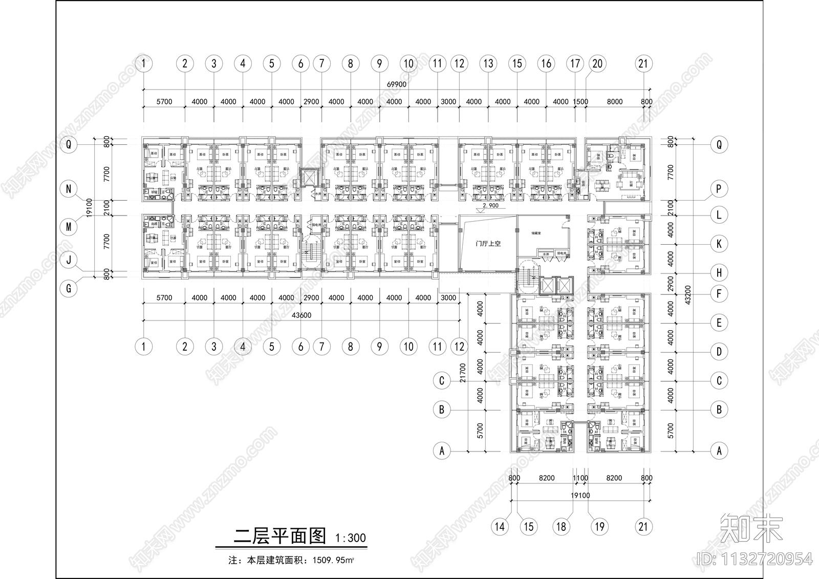 公寓建筑效果图cad施工图下载【ID:1132720954】