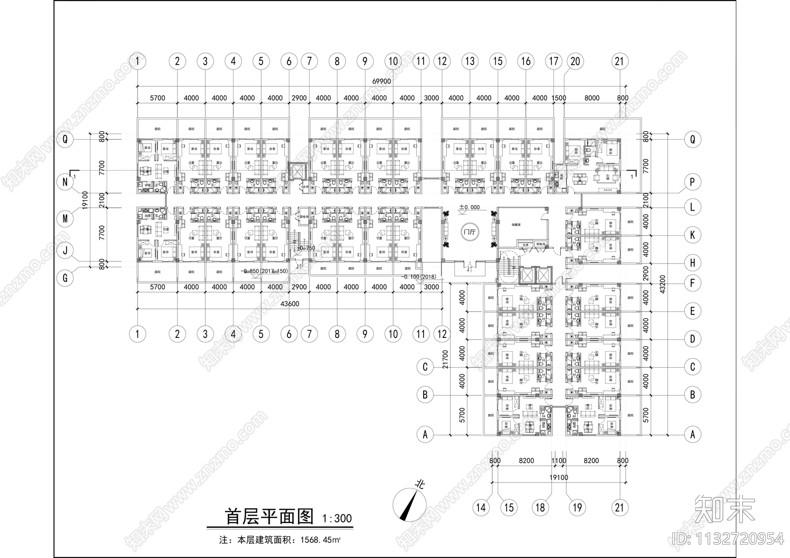 公寓建筑效果图cad施工图下载【ID:1132720954】