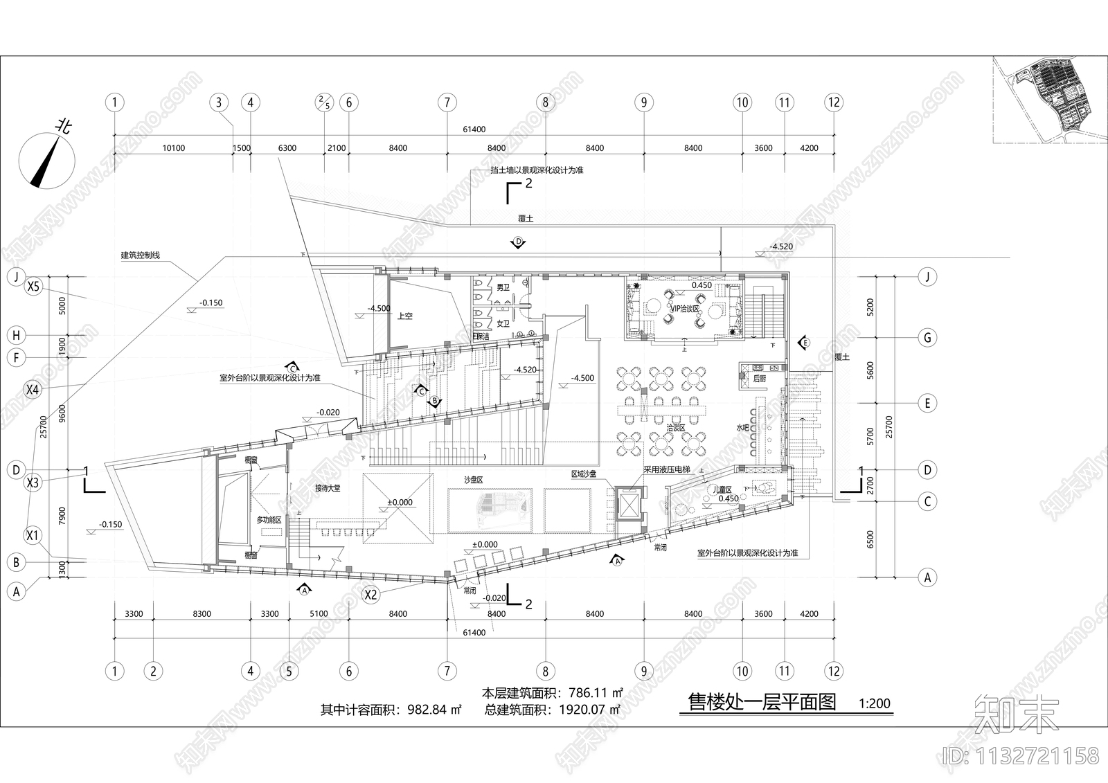 售楼处建筑效果图cad施工图下载【ID:1132721158】