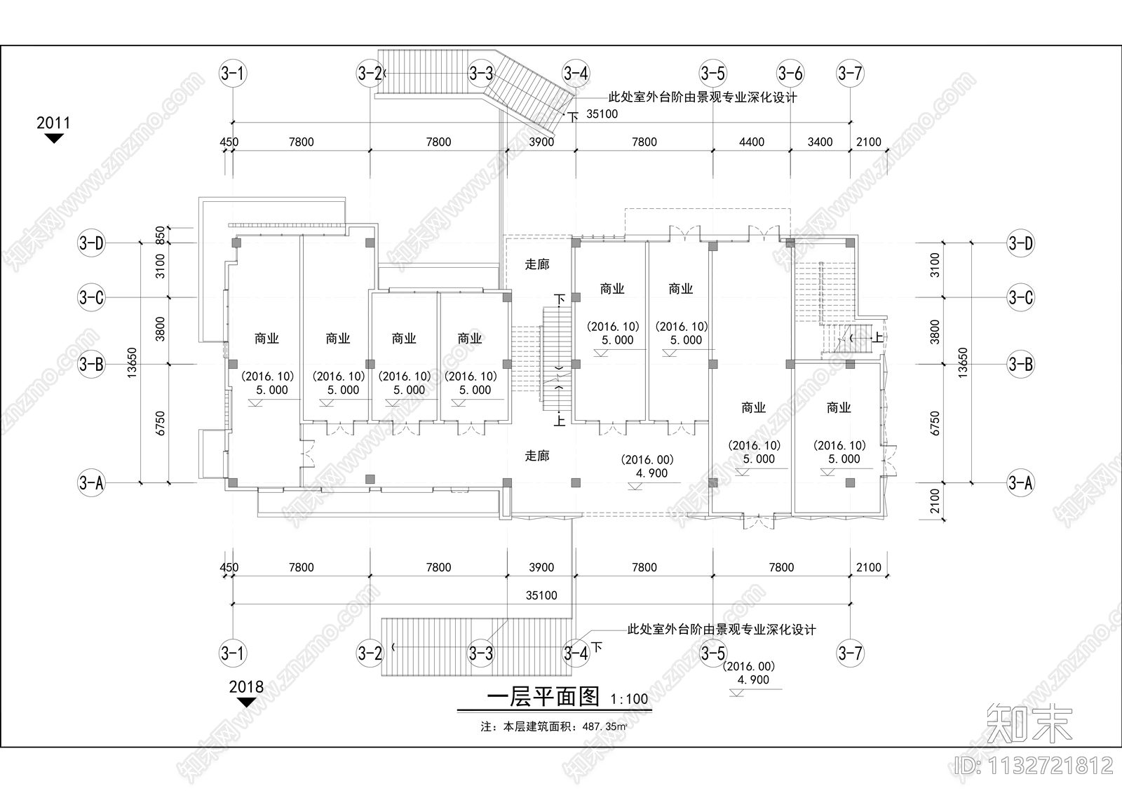 商业街建筑效果图cad施工图下载【ID:1132721812】