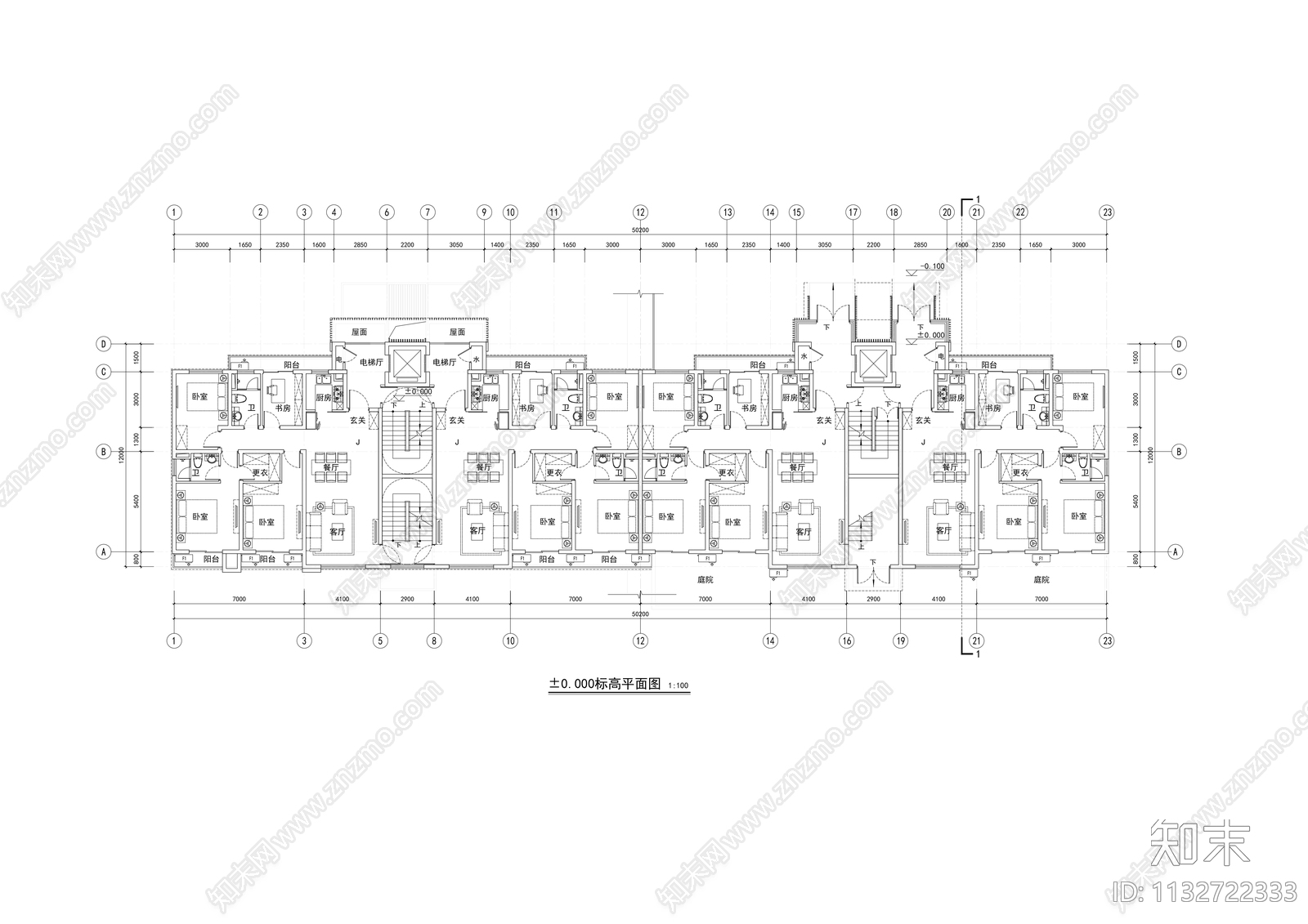 现代住宅区建筑效果图cad施工图下载【ID:1132722333】