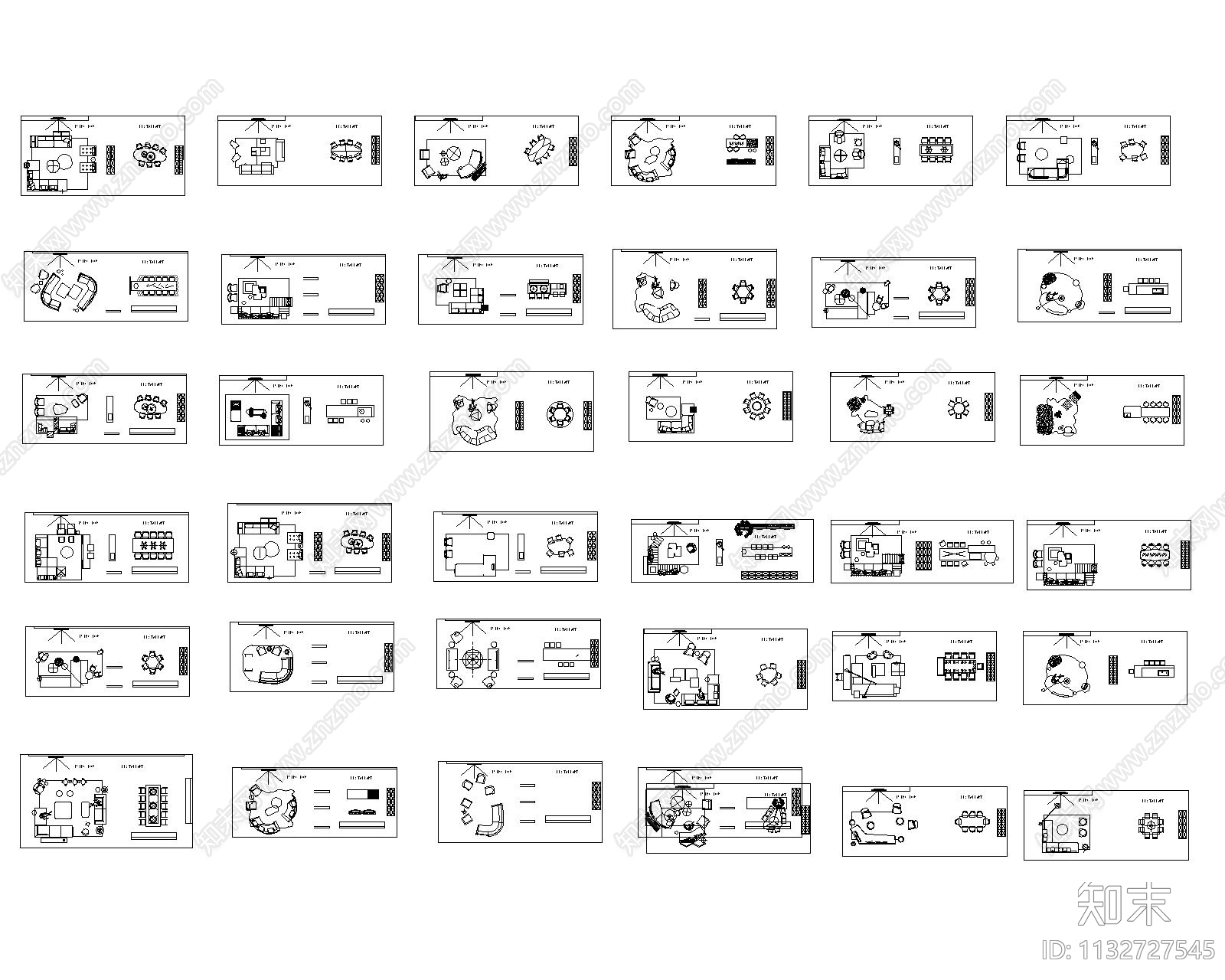 家具沙发床桌椅施工图下载【ID:1132727545】