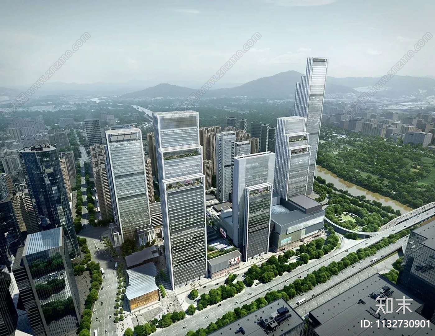 深圳万象天地商业建筑全套施工图下载【ID:1132730901】