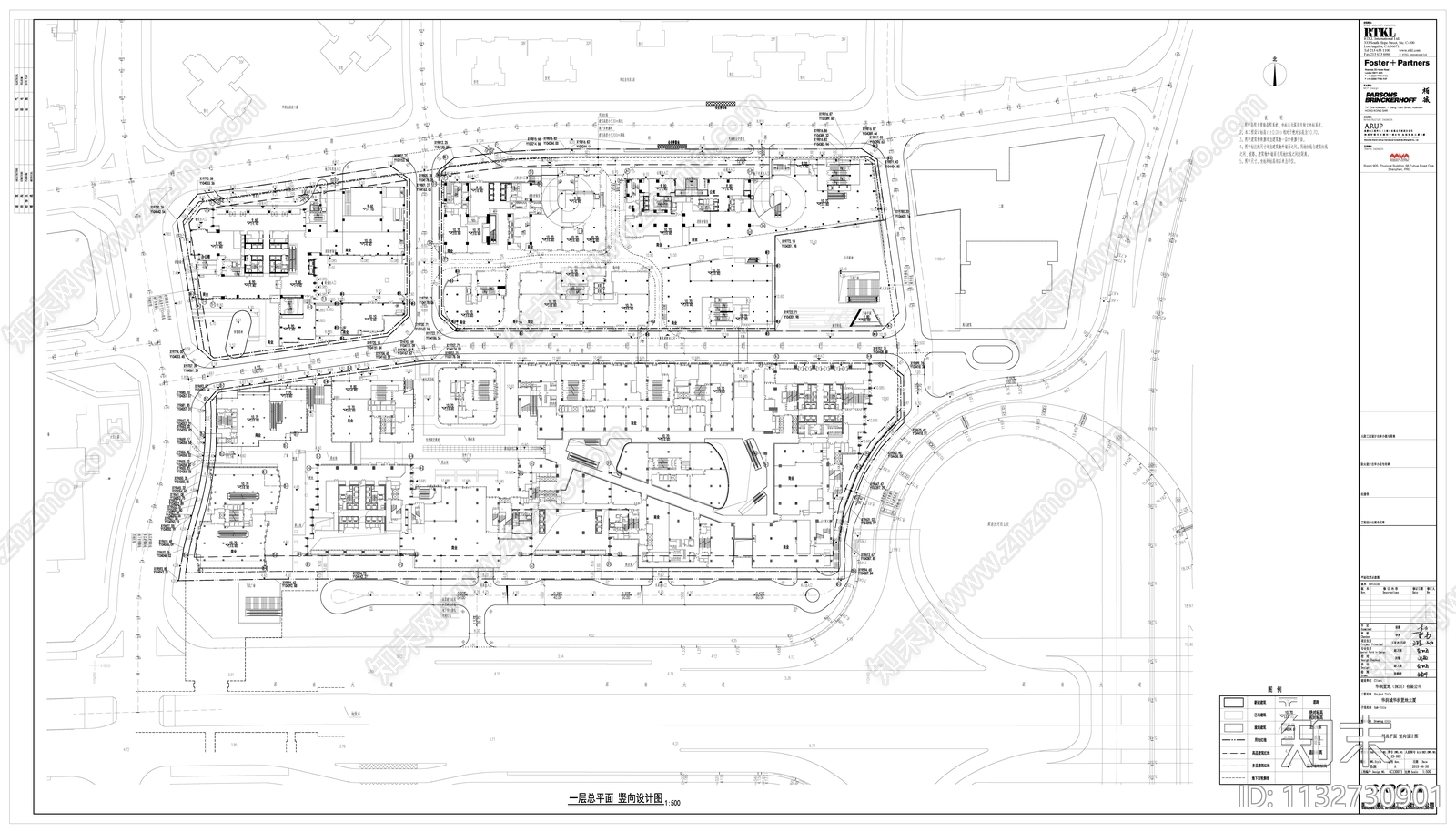 深圳万象天地商业建筑全套cad施工图下载【ID:1132730901】