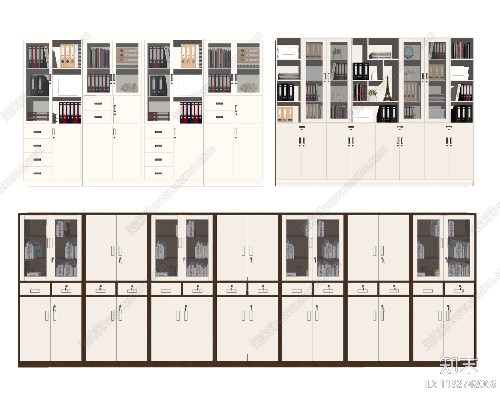 现代办公文件柜SU模型下载【ID:1132742066】