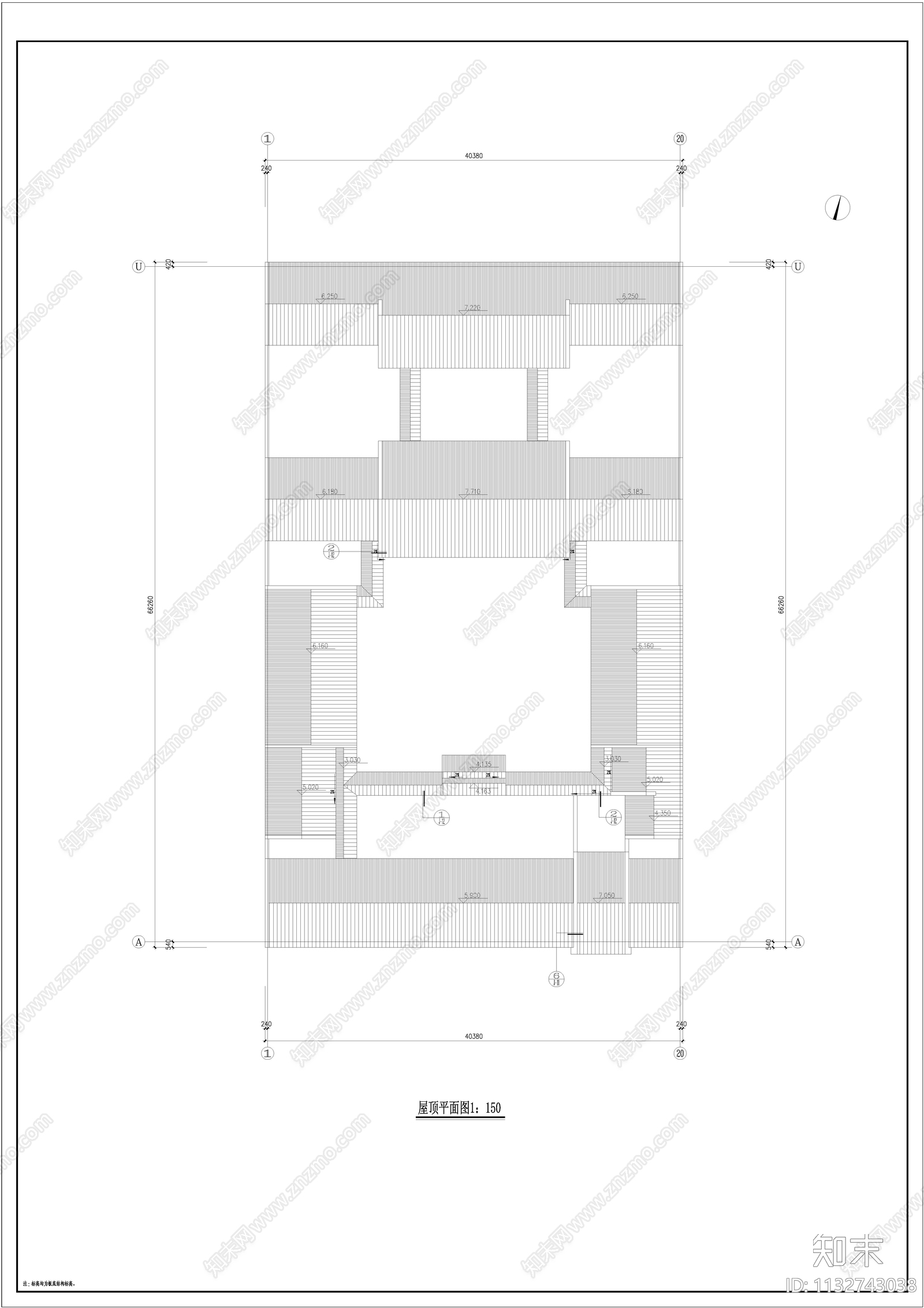 四合院建筑施工图下载【ID:1132743038】