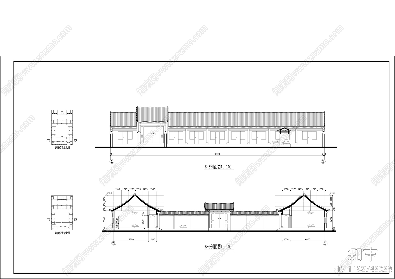 四合院建筑施工图下载【ID:1132743038】