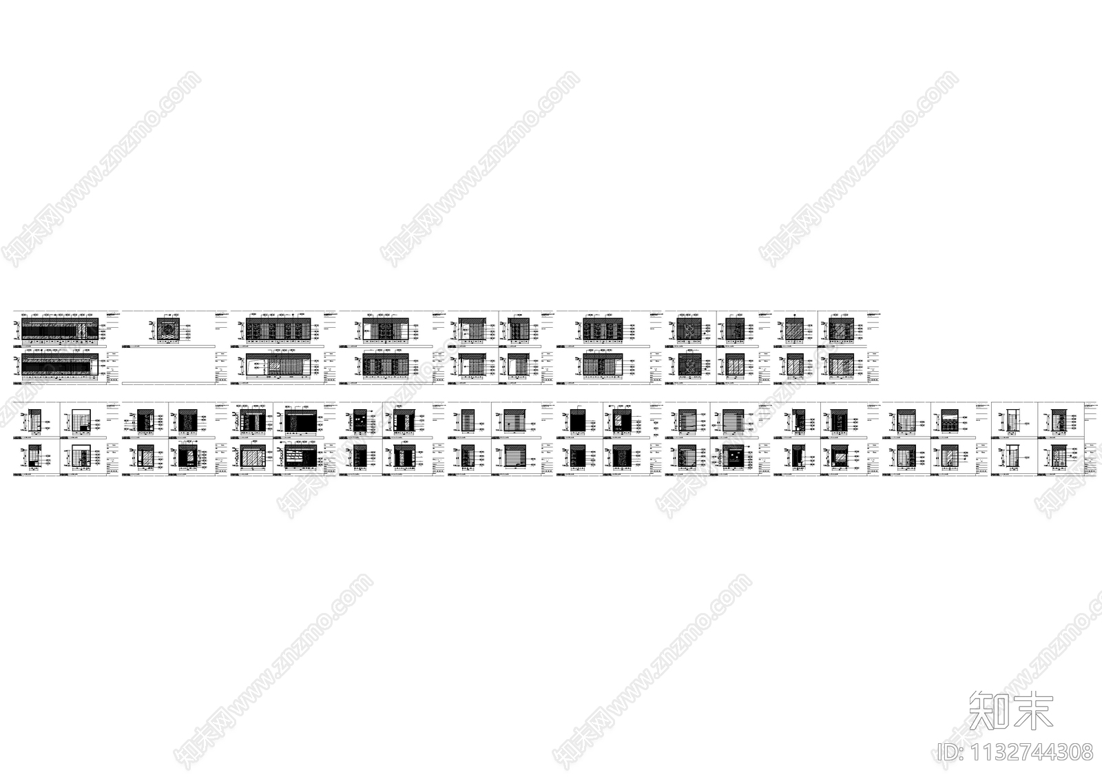 高端美容SPA机构cad施工图下载【ID:1132744308】