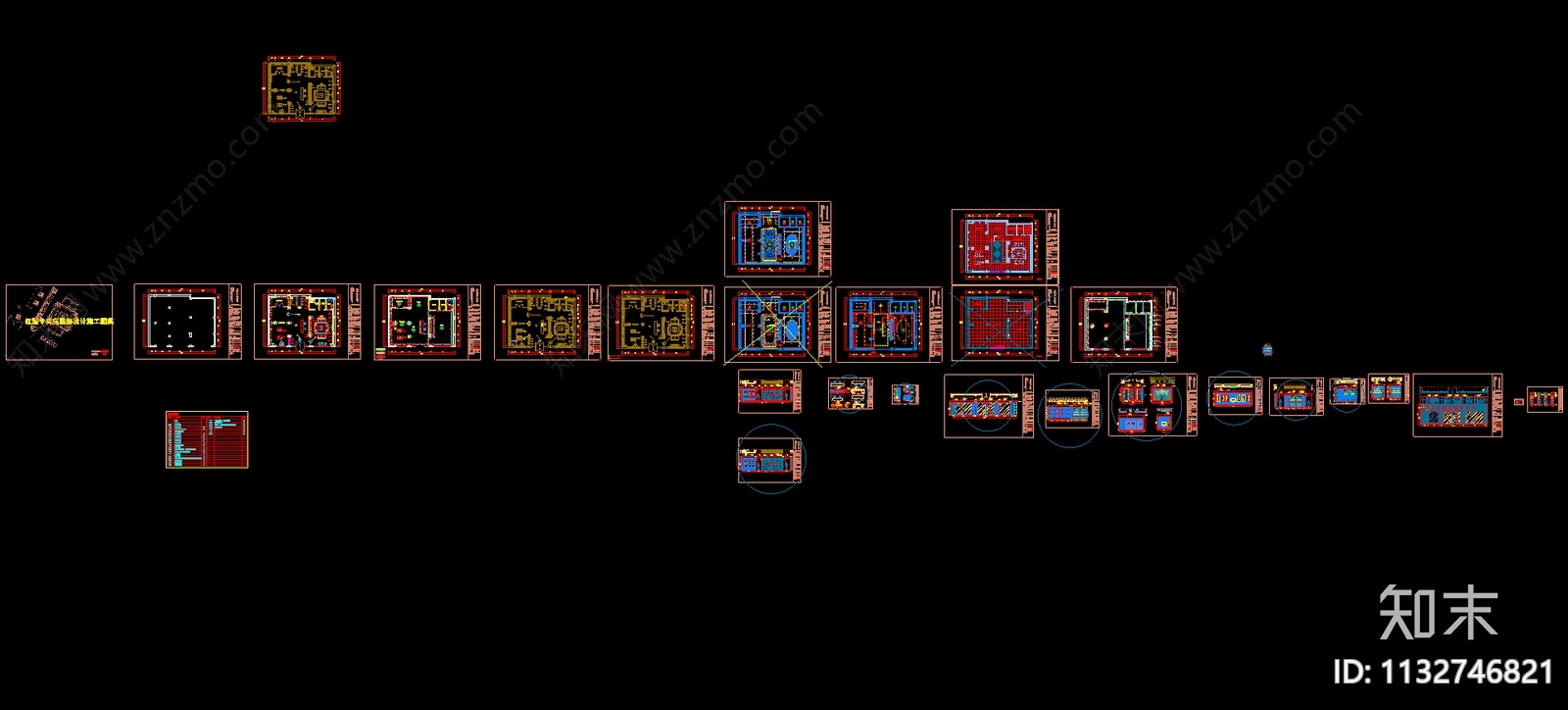 红酒专卖店装修图cad施工图下载【ID:1132746821】