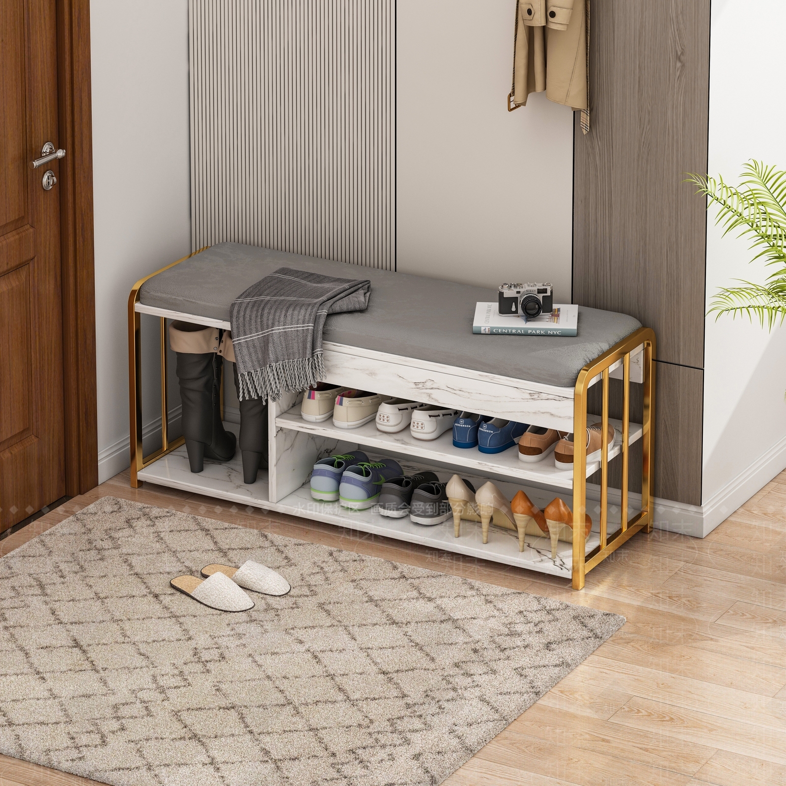 现代轻奢鞋架3D模型下载【ID:1132747740】