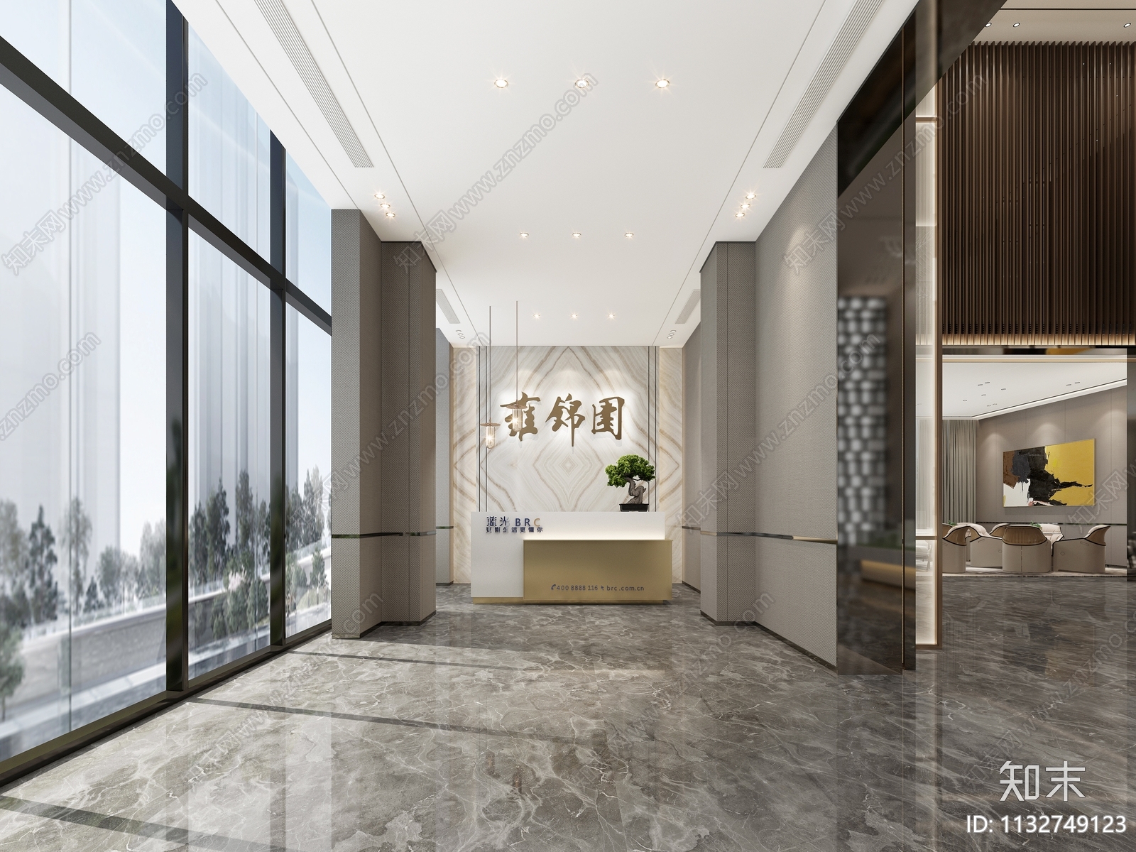 武汉蓝光雍景香榭示范区售楼部效果图施工图下载【ID:1132749123】