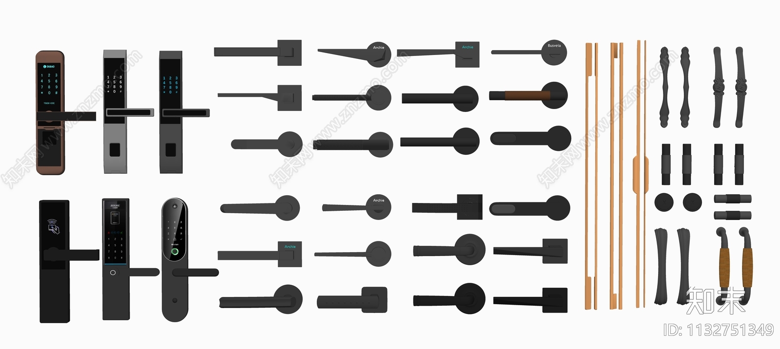 现代门把手SU模型下载【ID:1132751349】