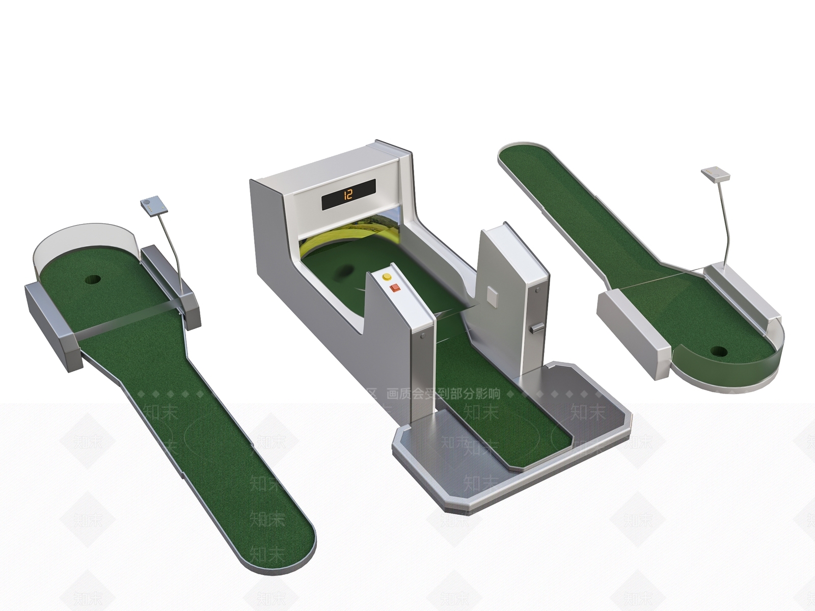 室内高尔夫设备SU模型下载【ID:1132749452】