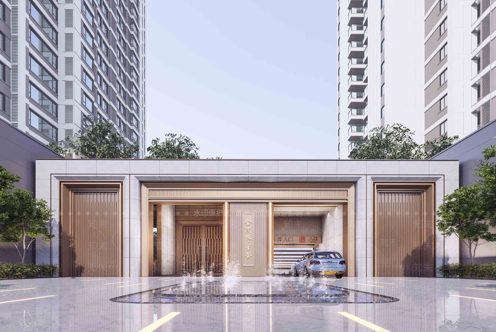 现代社区主入口SU模型下载【ID:1132750933】