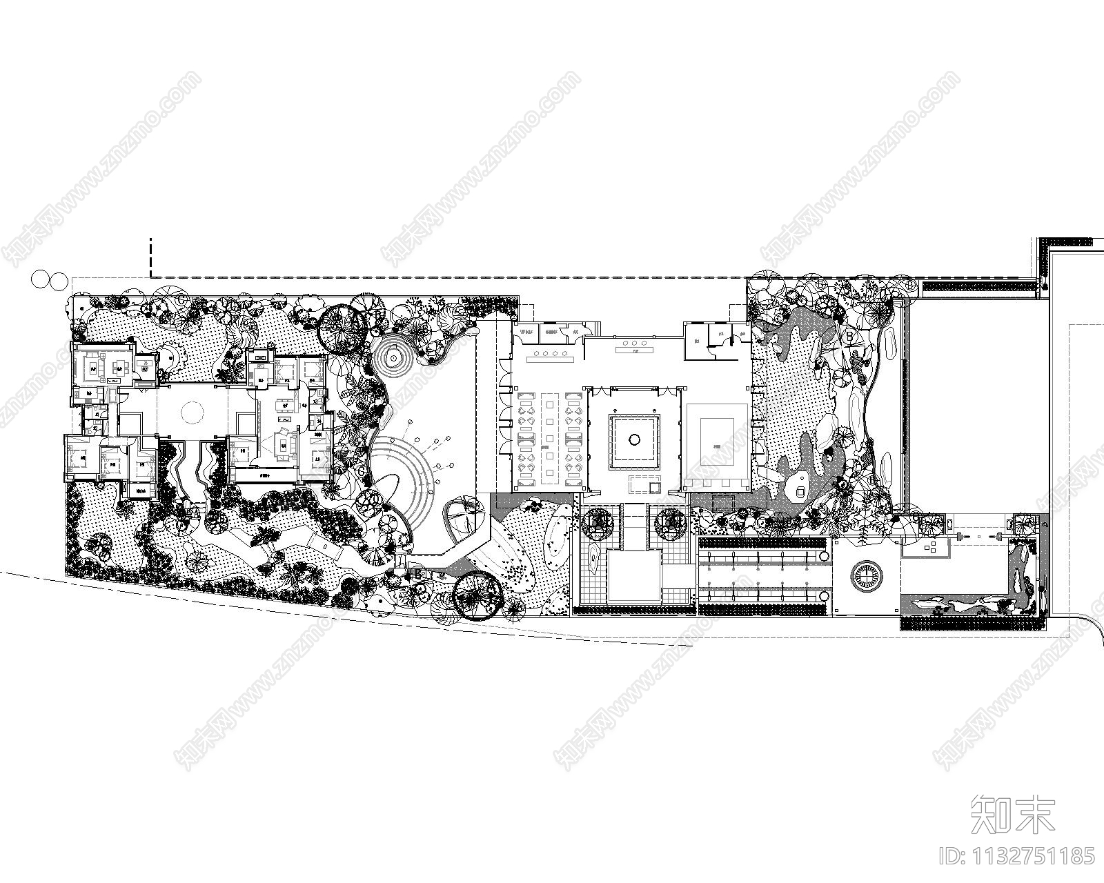 厦门建发央樾临时展示区绿化平面图cad施工图下载【ID:1132751185】