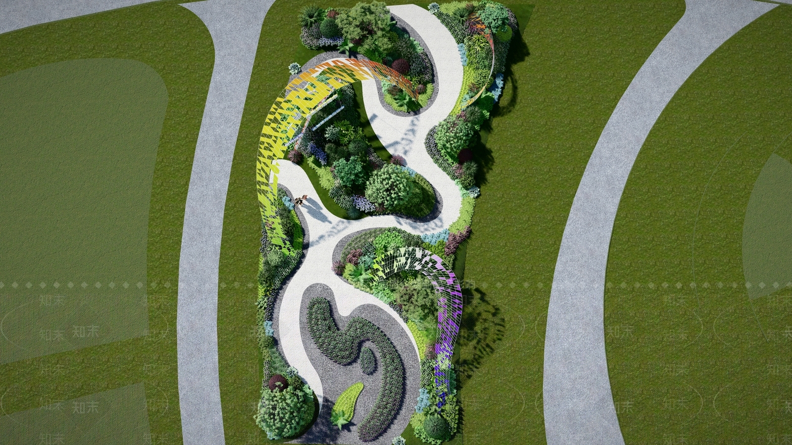 现代花境园SU模型下载【ID:1132751904】