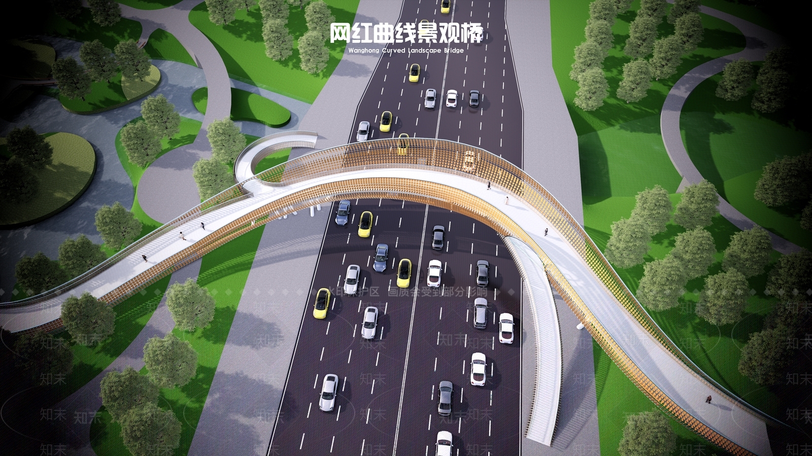 现代网红景观桥SU模型下载【ID:1132751895】