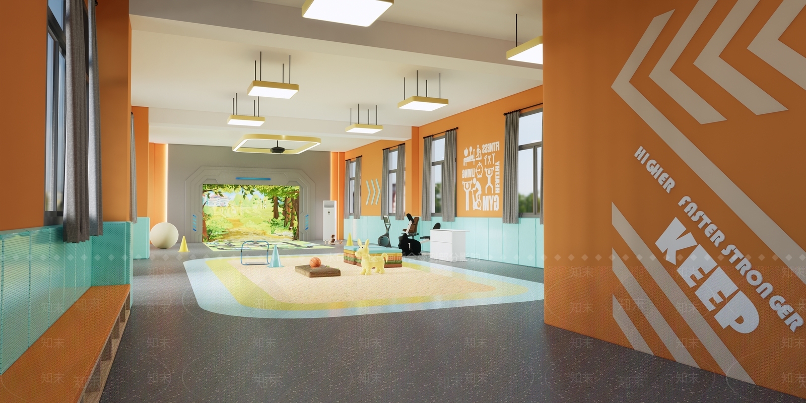 现代学生儿童活动中心SU模型下载【ID:1132752041】