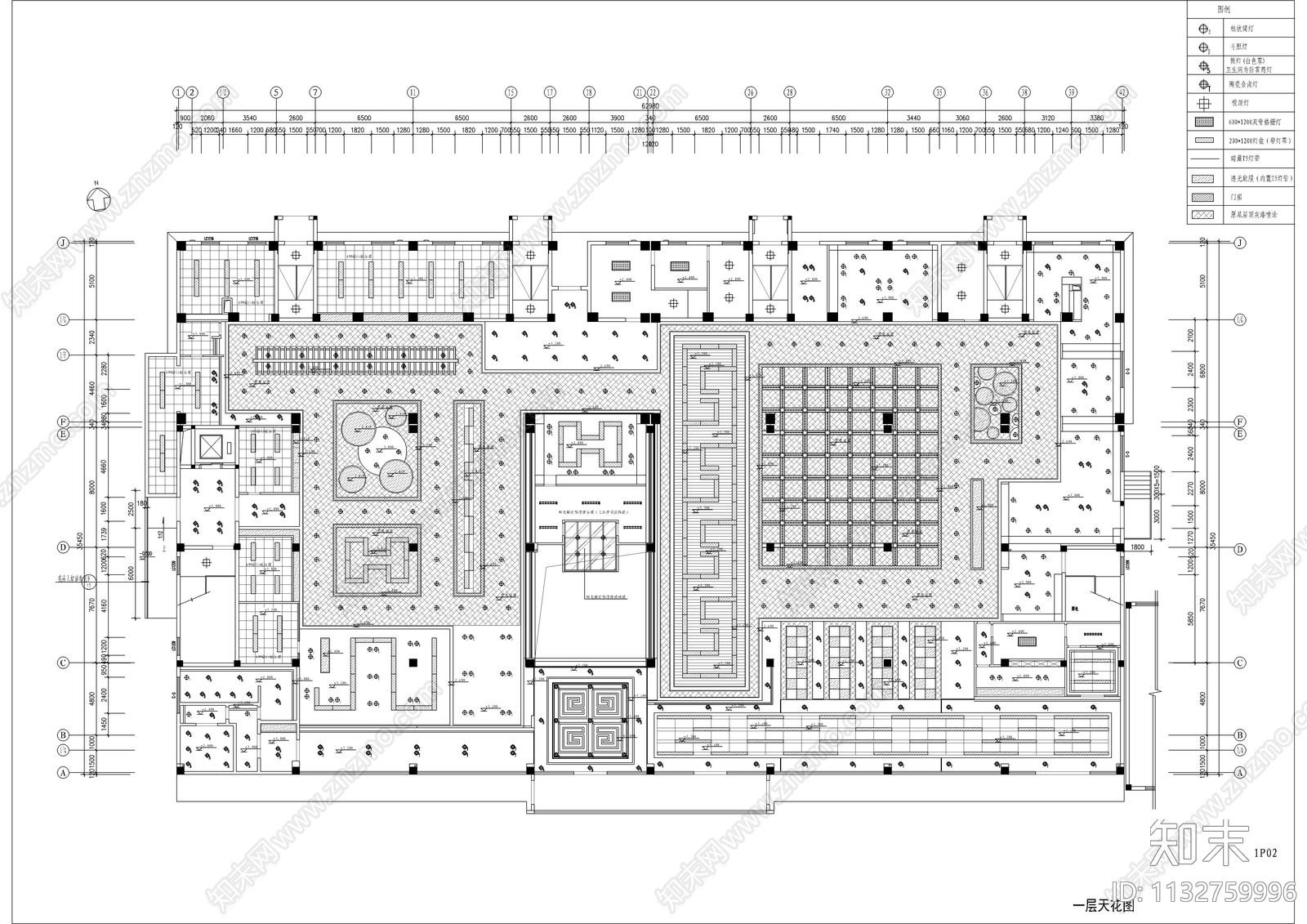 大型购物超市全套装修cad施工图下载【ID:1132759996】