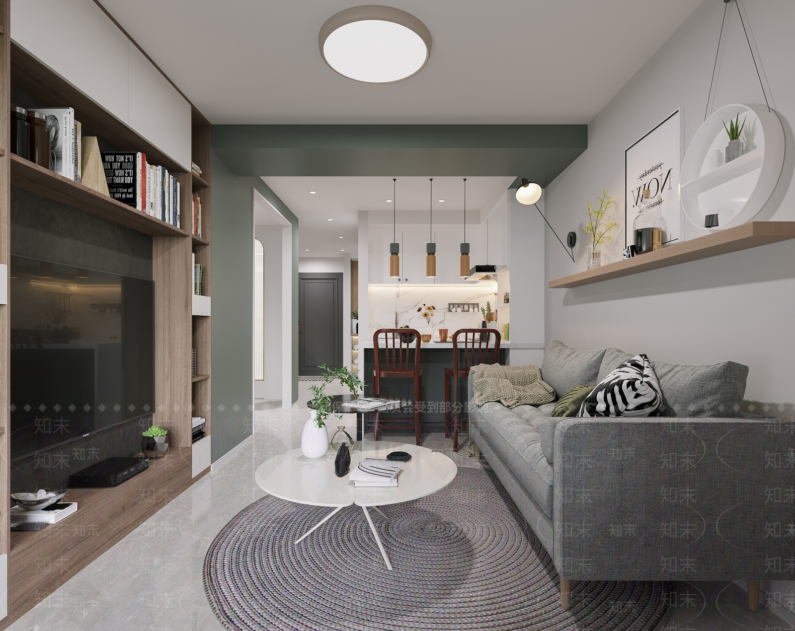 北欧单身公寓3D模型下载【ID:1132761141】