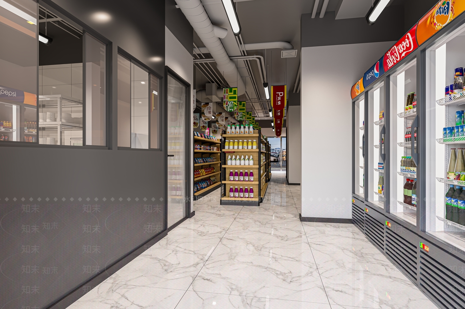 现代超市3D模型下载【ID:1132763223】
