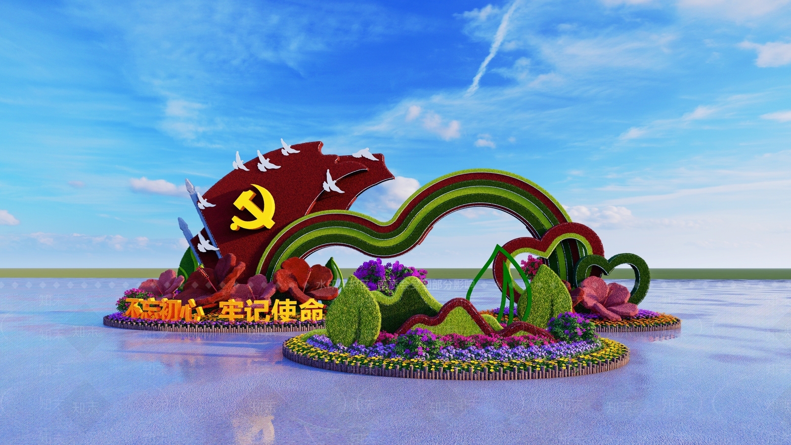 现代雕塑SU模型草图