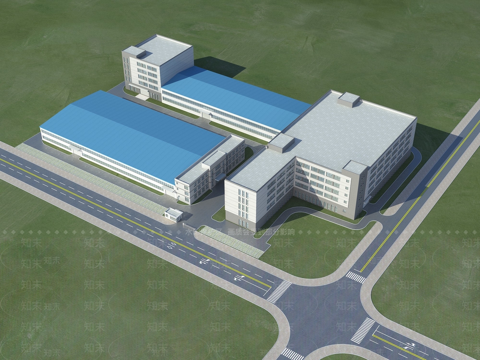 现代工业厂房3D模型下载【ID:1132772284】