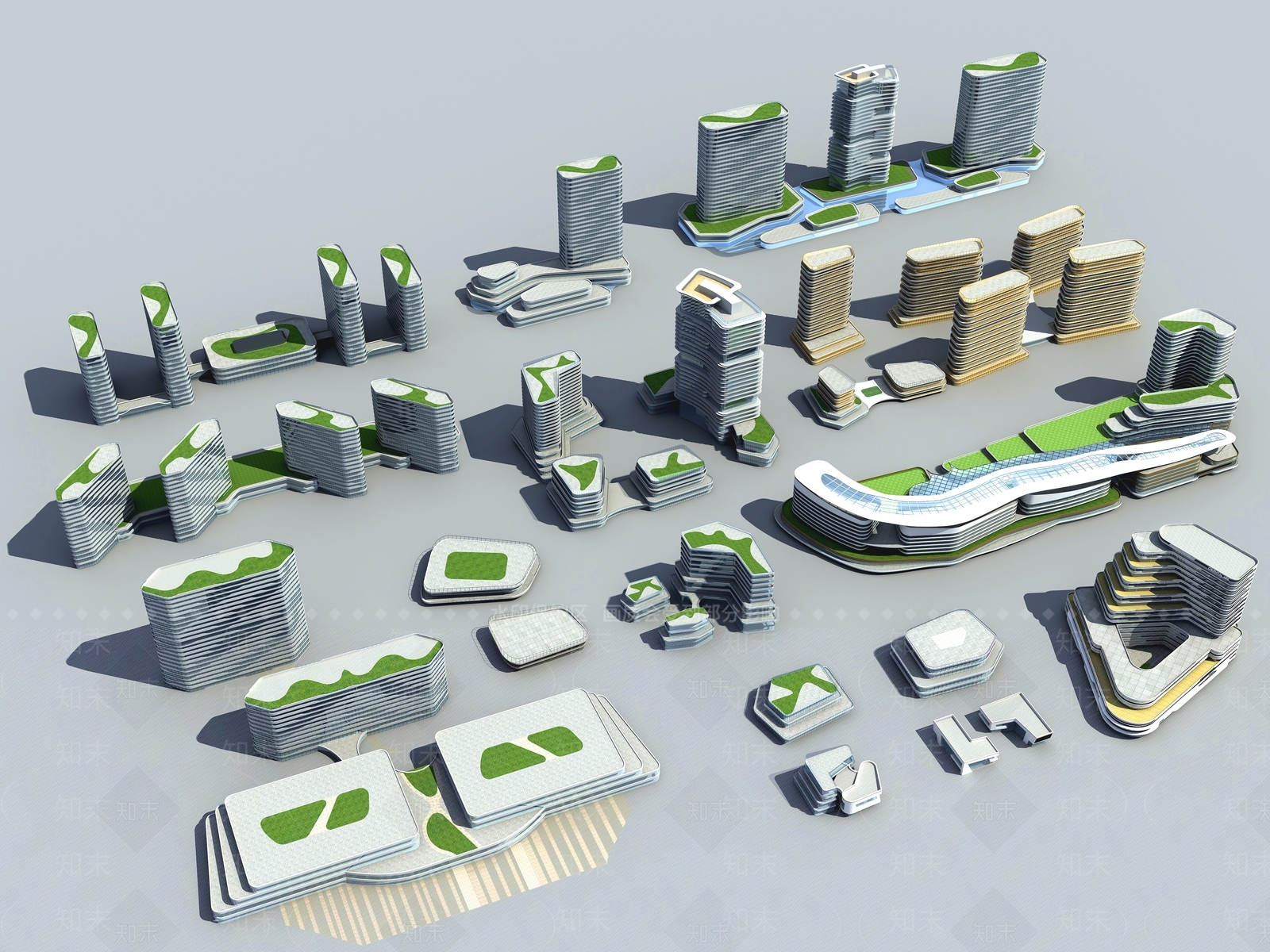 现代商业办公写字楼3D模型下载【ID:1132774553】