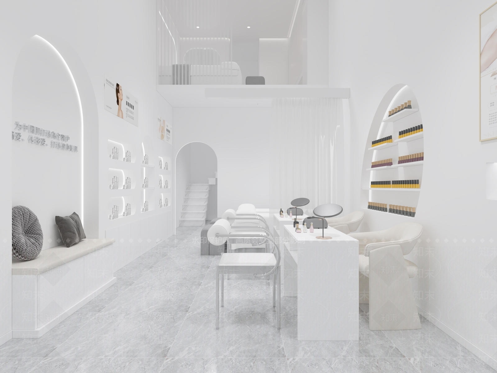 现代美容SPA店3D模型下载【ID:1132775355】