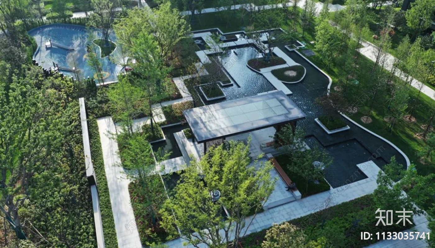 郑州永威城书香庭居住区景观施工图下载【ID:1133035741】
