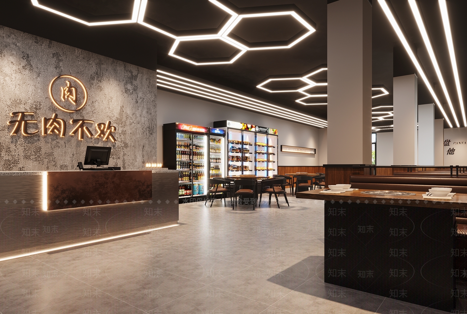 现代烧烤店3D模型下载【ID:1132779565】