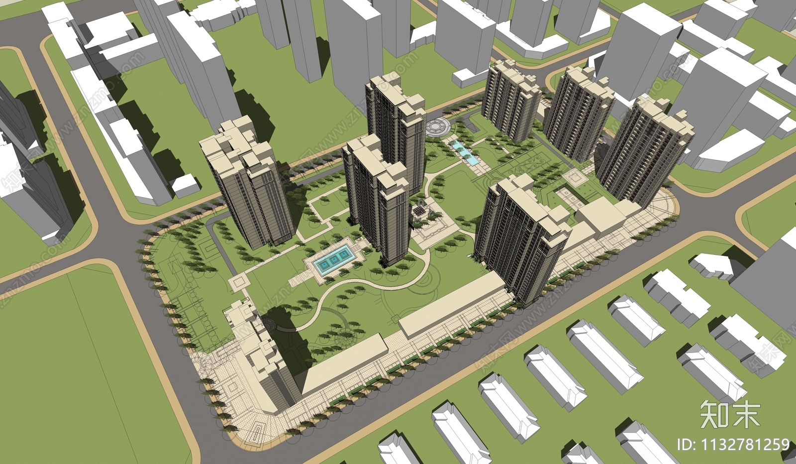 小区种植绿化规划平面图施工图下载【ID:1132781259】