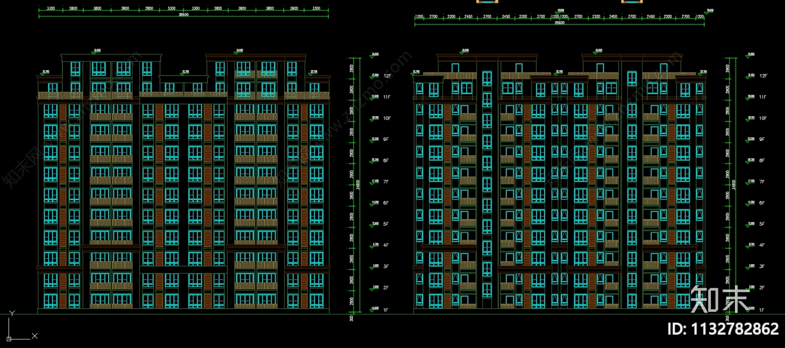 现代住宅区建筑cad施工图下载【ID:1132782862】