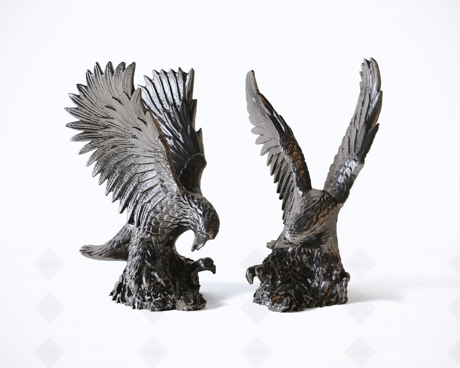 现代老鹰动物雕塑雕像摆件饰品SU模型下载【ID:1132783228】