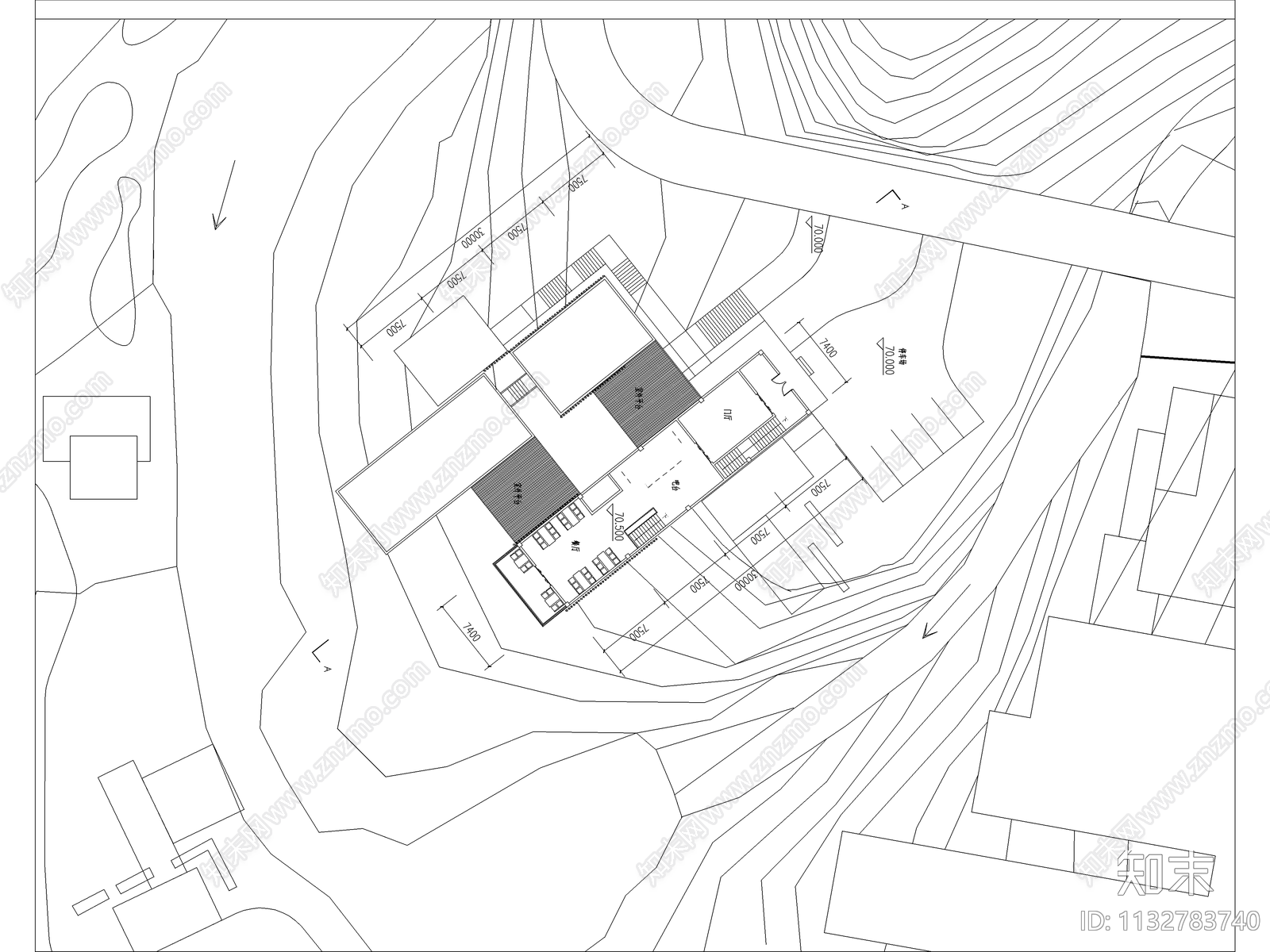 民宿别墅建筑cad施工图下载【ID:1132783740】