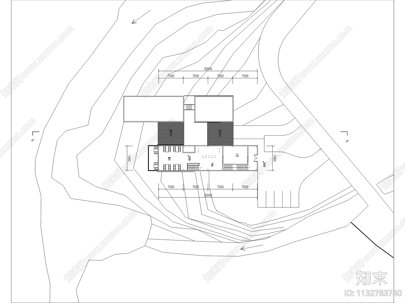 民宿别墅建筑cad施工图下载【ID:1132783740】