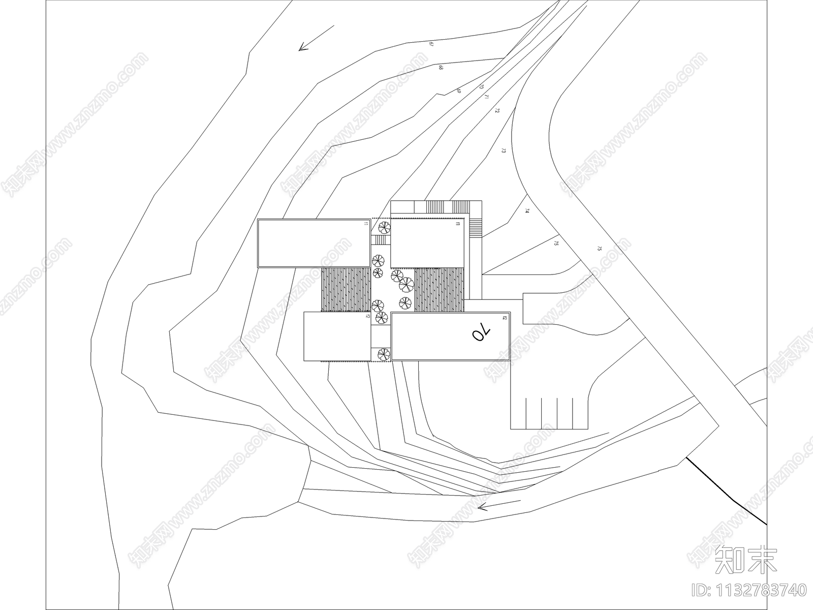 民宿别墅建筑cad施工图下载【ID:1132783740】